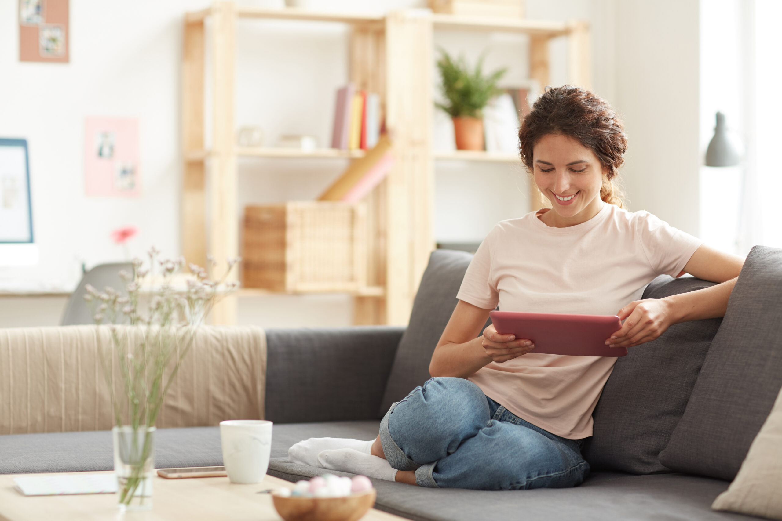 young woman doing her research on how to become a surrogate